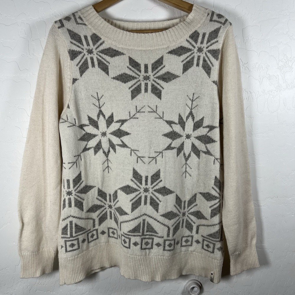 Woolrich Snowflake Sweater Women's Size XL Lambswool Winter  Cozy